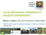 Lutte mécanique, thermique et produits désherbants