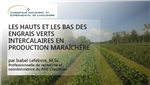 Les hauts et les bas des engrais verts intercalaires en production maraîchère