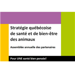 Bilan des activités de la Stratégie québécoise de santé et de bien-être des animaux 2017-2018