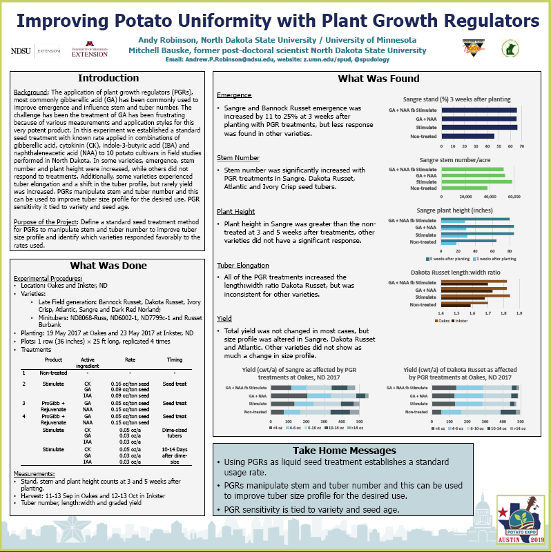 Amélioration de l'uniformité de la pomme de terre grâce aux régulateurs de croissance